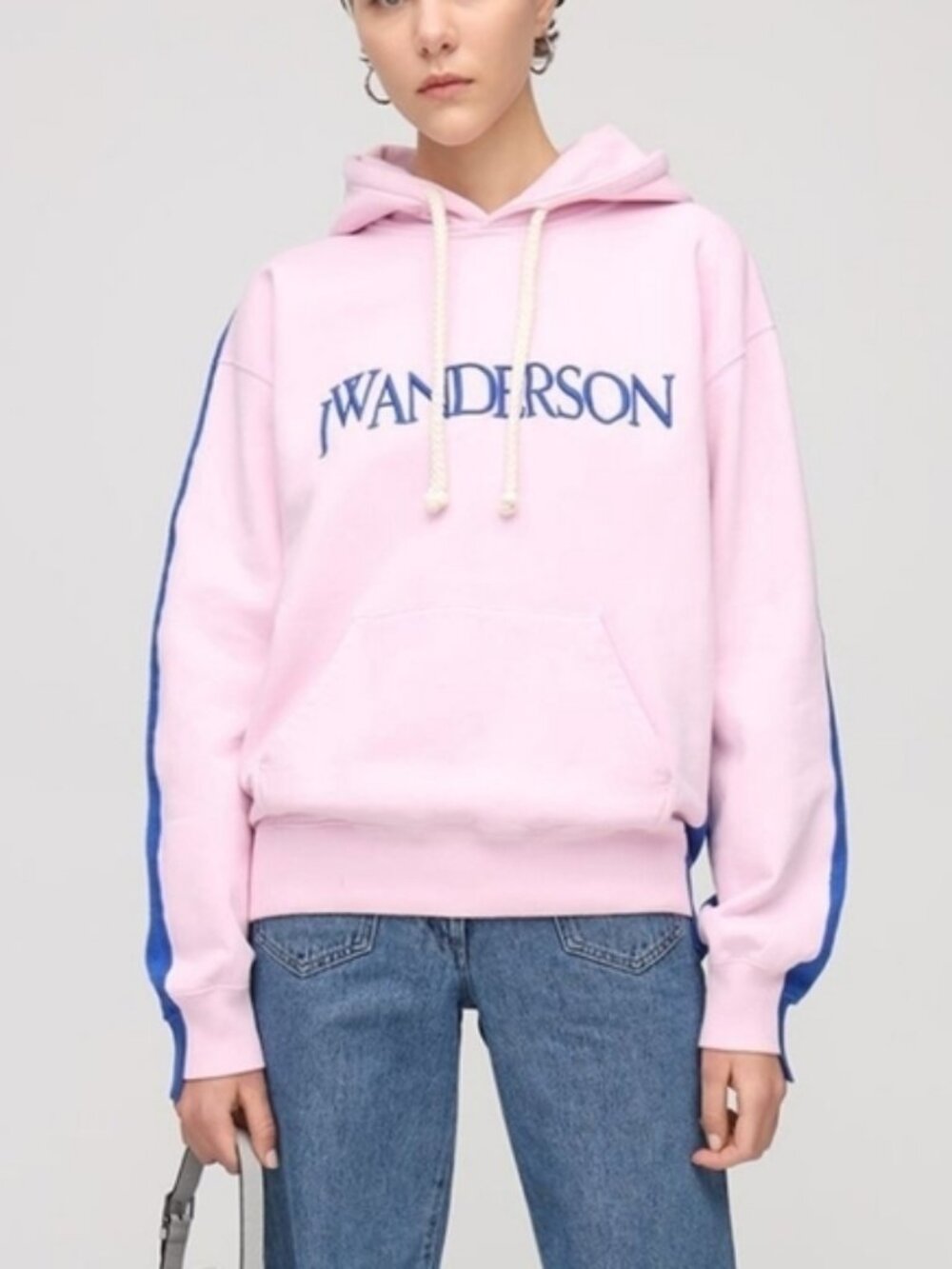 JW Anderson Deconstructed Embroidered Logo Hoodie